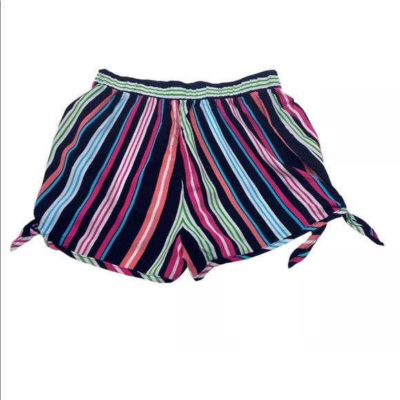 A'Gaci Aruba Stripe Side Tie Shorts Sz M - Picture 2 of 4